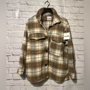 Miss Selfie plaid Shacket Size XL New with tag